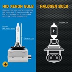 Wideep D1S Xenon HID Headlight Bulbs, 6000K 35W, 66144 66140 85140 85415 Replacement Headlamp for High Low Beam, 2 Pcs